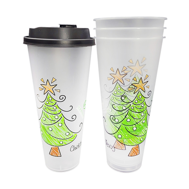 PP Plasitc Juice Cup In Mold Label